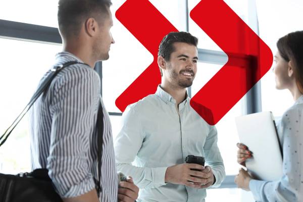 Drei Partner der SIU unterhalten sich